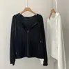 Chamarra con Capucha y Cierre de Mezcla de Lyocell para Mujer Verano 2026, Cárdigan Corto Holgado Casual Delgado Protector Solar para Verano