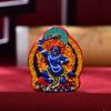 Viento de Xizang puro pintado a mano limpiador forma especial tridimensional Buda, Dios Negro de la Riqueza, Dios Amarillo de la Riqueza, cinco hojas ahora hacen una gran cantidad de carcasa de cuero