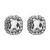 Brincos de Cristal Quadrados Geométricos Diamantados Novos e Distintivos da Amazon Transfronteiriços Simples Elegantes para Banquete de Noiva para Mulheres