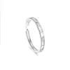 Anillo de pareja original de Bosque de Ballenas s999 plata pura, simple y elegante, anillo de pareja ajustable con números romanos