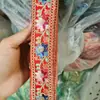 3,8 cm de Largura Nova Renda Bordada Estilo Étnico Preto Acessórios para Gola de Roupa Dai Acessórios DIY Fita
