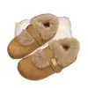 Zapatos Birkenstock de Suela Gruesa para Aumentar la Altura con Felpa Gruesa Totalmente Cerrados para Mujer Estilo Nuevo 2026 Zapatos de Algodón con Piel para Invierno Botas de Nieve Mocasines