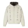 Chaqueta de cuero con capucha de pelo sintético de visón grueso Zuoshandiao, ropa de invierno para hombre, cálida y resistente al frío, diseño de doble botonadura, cuero PU