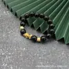 Pulsera Pixiu de Imitación Oro Arena Vietnamita Pulsera de Imitación Oro Negro Obsidiana Peel Pulsera Atmosférica Ágata Chapada en Oro Rojo Regalo