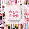 54 Adesivos de Desenho Animado Graffiti Rosa para Cosméticos Decoração Transfronteiriça Adesivos para Geladeira Mala Caderno Atacado