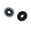 W60800 Joyería Estilo Antiguo Cobre Color Dinastía Qing Tardía Pasador para el Cabello Hecho a Mano Corona para el Cabello Material Accesorios 19*21mm Estilo Antiguo Azul Quemado
