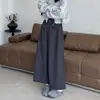 Foto real estilo coreano outono e inverno calça reta casual engrossada TR escovada de perna larga 2026 novo estilo outono e inverno calça cropped feminina