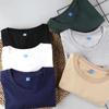 Atacado verão novo algodão penteado de Xinjiang gola redonda manga curta camiseta branca masculina e feminina camisa básica