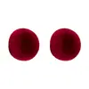 Pendientes esféricos de color vino con estampado de leopardo flocado vintage, creando un ambiente acogedor de otoño/invierno, con un diseño geométrico único y elegante para mujer
