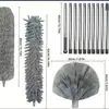Herramientas de Limpieza Transfronterizas Plumero para Polvo del Hogar Set de Limpieza Plumero de Plumas Extensible Set Combinado para Alturas Limpieza