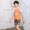 Promoção por Tempo Limitado Tecido de Poliéster Maiô Infantil Duas Peças para Crianças Médias e Grandes Meninos Meninas Piscina Atacado Direto da Fábrica