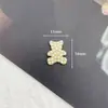 Accesorios de Aleación de Oso Retro Estilo Pequeño Fragante de Temperamento Joyería de Personalidad con Diamante y Perla Material de Hebilla Decorativa Flor de Zapato DIY