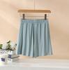 Verano Nuevo Modal Correa de Cordón Cintura Color Puro Bolsillo con Cinturón Pantalones Cortos de Yoga para Mujer Pantalones Cortos de Tres Puntos