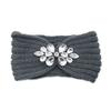 Faixa de Cabelo de Tricô Europeia e Americana Cravejada com Diamantes Protetor de Orelha Headgear para Lavar o Rosto Esportes Yoga Acessórios de Cabelo da Moda Faixa de Lã Quente Outono e Inverno