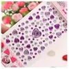 Pegatinas Hechas a Mano para Niños, Pegatinas de Diamantes, Pegatinas Brillantes de Diamantes, Pegatinas de Acrílico de Cristal, Pegatinas Educativas, Pegatinas de Corazón, Estéreo