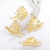 Fábrica de materiales para joyería diy al por mayor metal árbol pequeño tridimensional accesorios de broche pin de corsage femenino accesorios de otoño e invierno