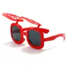 Artículo de Tendencia 2026: Gafas de Sol Festivas con Cubierta abatible para un Look de Alto Valor, Perfectas para Celebraciones de Año Nuevo y Accesorios para Fotos