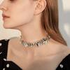 Novo design de nicho moderno, europeu e americano, corrente de clavícula retrô, colar feminino de personalidade simples e moderno, corrente de pescoço atmosférica para mulheres