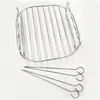 Acero Inoxidable 430 Rejilla para Freidora de Aire Rejilla para Cocinar al Vapor Accesorios Brochetas para Barbacoa Rejilla Redonda para Tostar Pan