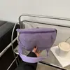 2025 Nova Bolsa Transversal de Ombro Único Cor Sólida Casual Simples Leve Versátil Grande Capacidade Bolsa Bolinho Alça Larga no Ombro Bolsa de Peito