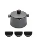 Juego de Té Portátil de Aleación de Aluminio para Exteriores, Una Tetera y Tres Tazas, Juego de Tazas de Té Ultraligero, Equipo para Preparar Té en Camping, Gadget para Preparar Té