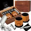 Conjunto de Taças de Vinho de Madeira para Whiskey Amazon 304 Pedras de Gelo para Vinho Conjunto de Vinho de Luxo Taça Dupla Conjunto de Caixa de Madeira
