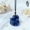 Cadena de Suéter de Cristal de Zorro Tricolor, Colgante de Cristal de Animal Colorido, Joyería de Collar Transfronteriza de Tiktok, Colgante de Zorro