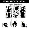 Pegatinas Estáticas de Halloween al por Mayor Silueta Bruja Fantasma Calabaza Pegatinas de Pared Decoración Sala de Estar Pared de Cristal Pegatinas para Ventana