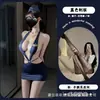 Gato Nocturno Sexy Escote en V Profundo Lencería Juego de Rol Uniforme Femenino Atuendo Seductor Tentación Apasionada Set Ajustado Qqny