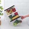 Caixa retangular para armazenamento de alimentos de cozinha Caixa para armazenamento na geladeira Caixa para conservação de frescor de vegetais e ovos Caixa plástica transparente selada