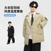 Chaqueta de plumón de longitud media estilo coreano para trabajo de invierno para niños 2026 Nueva Cortavientos Engrosado sin lavado para niños