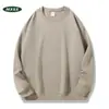 Nuevo Modelo 2026 Sudadera de Felpa Zorro Plateado Pesado 400g, Forrada de Felpa y Engrosada, Cuello Redondo, Unisex, Corte Holgado, Hombro Caído, para Otoño e Invierno