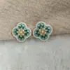 Brincos de Letra com Zircônia e Pérola Agulha de Prata, Elegantes e Versáteis, Brincos Estilo Chanel, Brincos da Moda de Luxo Leve de Alta Qualidade Atacado