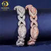 Nuevo Pulsera de Plata S925 con Moissanita de 13 mm con Forma de Ojo y Figura de Ocho para Hombre, Estilo Transfronterizo Europeo y Americano, Hip-Hop de Moda