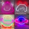 Luz de Letra Neon de Novo Produto Transfronteiriço Decoração de Casa LED Padrão de Personagem Forma Acrílica Luz de Ambiente Personalização