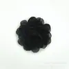 Tela de organza de 5 cm borde quemado flor camelia accesorios joyería DIY pasador broche zapatos y sombreros accesorios de ropa venta al por mayor