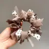 Scrunchie de Renda com Bolinhas Estilo Preguiçoso de Alta Qualidade para Mulheres, Elegante Acessório de Cabelo em Laço para Prender o Cabelo na Parte de Trás da Cabeça