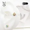 Pendientes Astmf-136 con Forma de Gota, Cuentas Redondas, Dientes Internos Incrustados con Diamantes, Clavos Labiales, Pendientes, Joyería para Piercings, Joyería Punk para Piercings