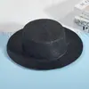 Sombrero de Paja de Ala Plana para Adultos y Niños, Sombrero de Pescador Liso para DIY, Protección Solar para la Playa, Sombrero de Paja Transpirable de Alta Calidad para la Playa