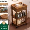 Mesa Auxiliar de Sofá, Mesa de Centro Móvil, Carrito de Almacenamiento Estilo Antiguo, Gabinete de Té para Apartamento Pequeño, Gabinete de Sala de Estar Personalización