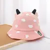 Chapéu de Bebê Primavera e Outono Fino Moda Menina Menino Chapéu de Pescador para Bebê Fofo Super Fofo Chapéu de Sol de Verão Ajustável