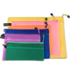 Bolsa para documentos tamaño B4 bolsa impermeable para documentos A4 bolsa de malla de doble capa bolsa de información A6 bolsa para facturas bolsa con cremallera esmerilada A
