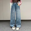 Jeans para Niña 2026 Nuevo Otoño Ropa Infantil Celebridad de Internet Elegante Modernos Rectos Casuales Pantalones Estilo Primavera y Otoño para Niña