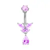 AliExpress eBay Amazon Explosões Unha Umbigo De Aço Inoxidável Com Zircon Umbigo Anel Corpo Piercing Jóias