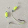 Anzol de Peixe Flip com Linha de Fundo Invertida, Anzol Duplo, Anzol de Pesca Acabado Um para Dois, Conjunto de Pesca de Fundo Invertido, Anzol de Pesca de Fundo Invertido com Boia Dupla