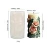 Colunela Aromática de Jardim em Gesso Handmade com Design em Relevo de Lírio e Rosa - Molde de Silicone para Decoração de Casa