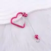 Mosquetón Creativo DIY con Forma de Corazón y Cuentas Llavero Macarrón para Exteriores Colgante Metálico Multifuncional para Mochila En Stock