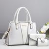 Bolsa Feminina de Comércio Exterior Grande Capacidade Fashionável Versátil Conjunto de Três Peças Bolsa de Mão Padrão Crocodilo Embossado Grande Capacidade Estilosa
