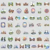 50 Piezas de Pegatinas de Graffiti de Viaje Acuarela Taza de Agua Teléfono Móvil Computadora Pegatinas Decorativas Impermeables Pegatinas Decorativas DIY Decoración Decorativa al por Mayor