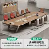 Mesa de Conferencias Mesa Larga Muebles de Oficina Simples Modernos Mesa de Entrenamiento para Negociación Mesa Grande de Recepción de Oficina Combinación